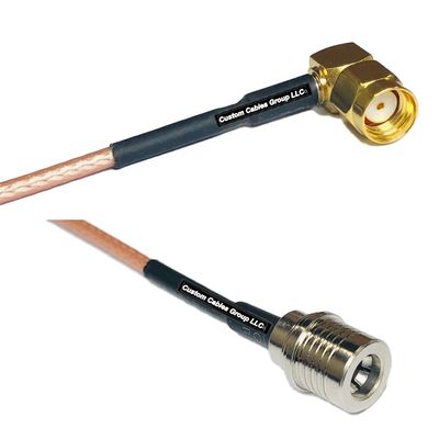 0.5 feet RG316 RP-SMA Male Angle to QMA Male RF Pigtail Coaxial Cable