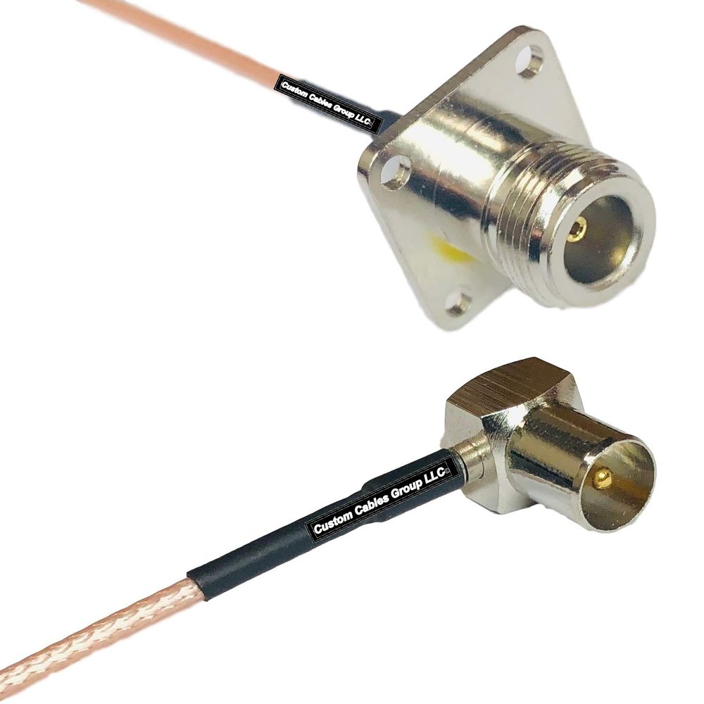 0.5 feet RG316 N Flange Female to DVB Pal Male Angle RF Pigtail Coaxial Cable