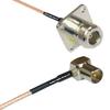 0.5 feet RG316 N Flange Female to DVB Pal Male Angle RF Pigtail Coaxial Cable view 1