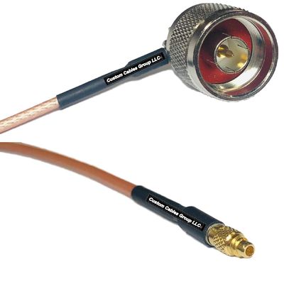 0.5 feet RG316 N Male Angle to MMCX Male RF Pigtail Coaxial Cable