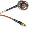0.5 feet RG316 N Male Angle to MMCX Male RF Pigtail Coaxial Cable view 1