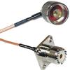 0.5 feet RG316 N Male Angle to UHF Female Flange RF Pigtail Coaxial Cable view 1