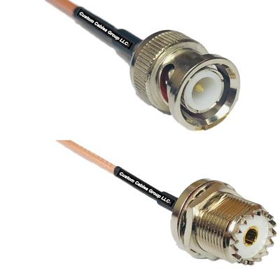 1 feet RG316 BNC Male to UHF Female Bulkhead RF Pigtail Coaxial Cable