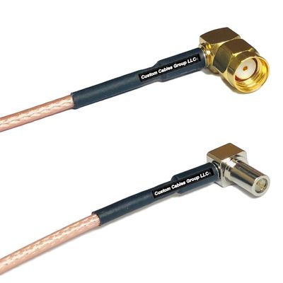 0.5 feet RG316 RP-SMA Male Angle to MS147 Angle Male RF Pigtail Coaxial Cable