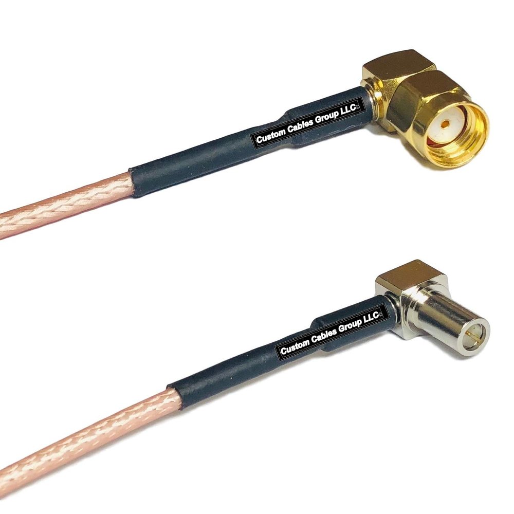0.5 feet RG316 RP-SMA Male Angle to MS147 Angle Male RF Pigtail Coaxial Cable