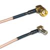 0.5 feet RG316 RP-SMA Male Angle to MS147 Angle Male RF Pigtail Coaxial Cable view 1