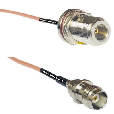1 feet RG316 N Female Bulkhead to TNC Female RF Pigtail Coaxial Cable