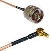 0.5 feet RG316 N Male to SMB Male Angle RF Pigtail Coaxial Cable view 1