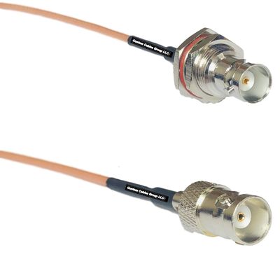 0.5 feet RG316 BNC Female Big Bulkhead to BNC Female RF Pigtail Coaxial Cable