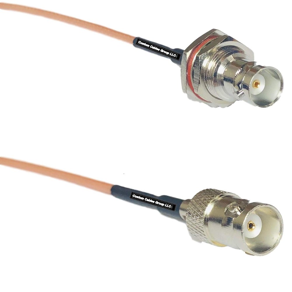 0.5 feet RG316 BNC Female Big Bulkhead to BNC Female RF Pigtail Coaxial Cable
