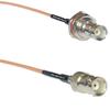 0.5 feet RG316 BNC Female Big Bulkhead to BNC Female RF Pigtail Coaxial Cable view 1