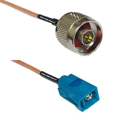0.5 feet RG316 N Male to Fakra Z Female RF Pigtail Coaxial Cable