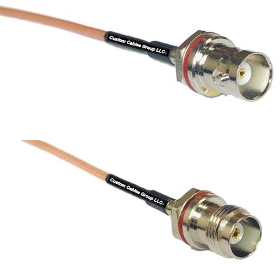 0.5 feet RG316 BNC Female SM Bulkhead to TNC Female Small Bulk RF Pigtail Coaxial Cable
