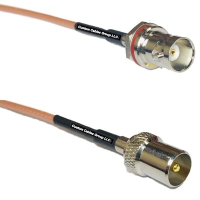 0.5 feet RG316 BNC Female SM Bulkhead to DVB TV Pal Male RF Pigtail Coaxial Cable