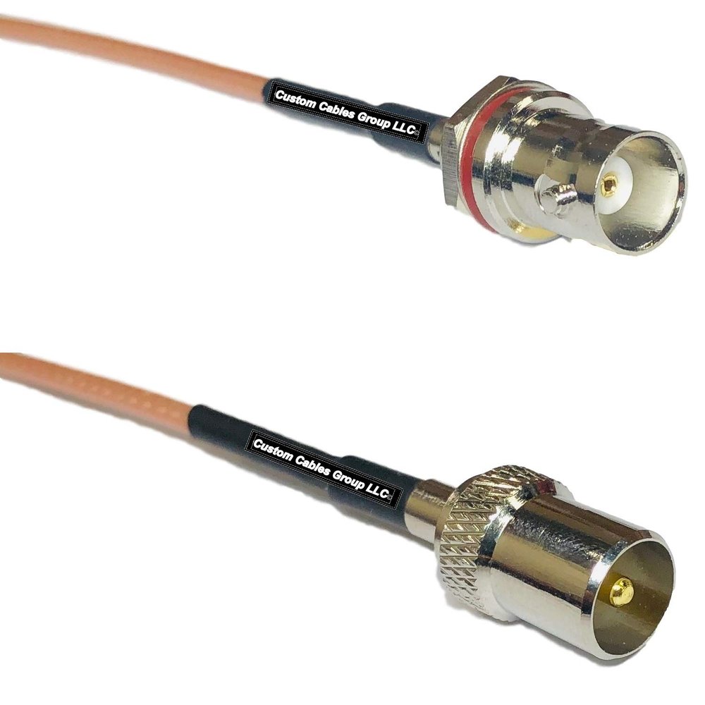 0.5 feet RG316 BNC Female SM Bulkhead to DVB TV Pal Male RF Pigtail Coaxial Cable