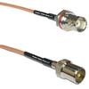 0.5 feet RG316 BNC Female SM Bulkhead to DVB TV Pal Male RF Pigtail Coaxial Cable view 1