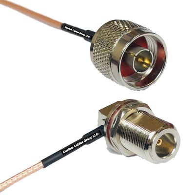 0.5 feet RG316 N Male to N Female Bulkhead Angle RF Pigtail Coaxial Cable