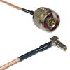 6 feet RG316 N Male to MS162 Male Angle RF Pigtail Coaxial Cable view 1