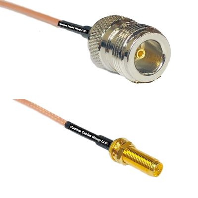 0.5 feet RG316 N Female to RP-SMA Female Long RF Pigtail Coaxial Cable