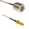 0.5 feet RG316 N Female to RP-SMA Female Long RF Pigtail Coaxial Cable view 1