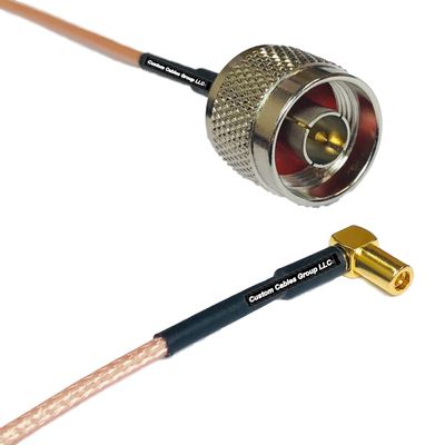 0.5 feet RG316 N Male to SSMB Angle Female RF Pigtail Coaxial Cable