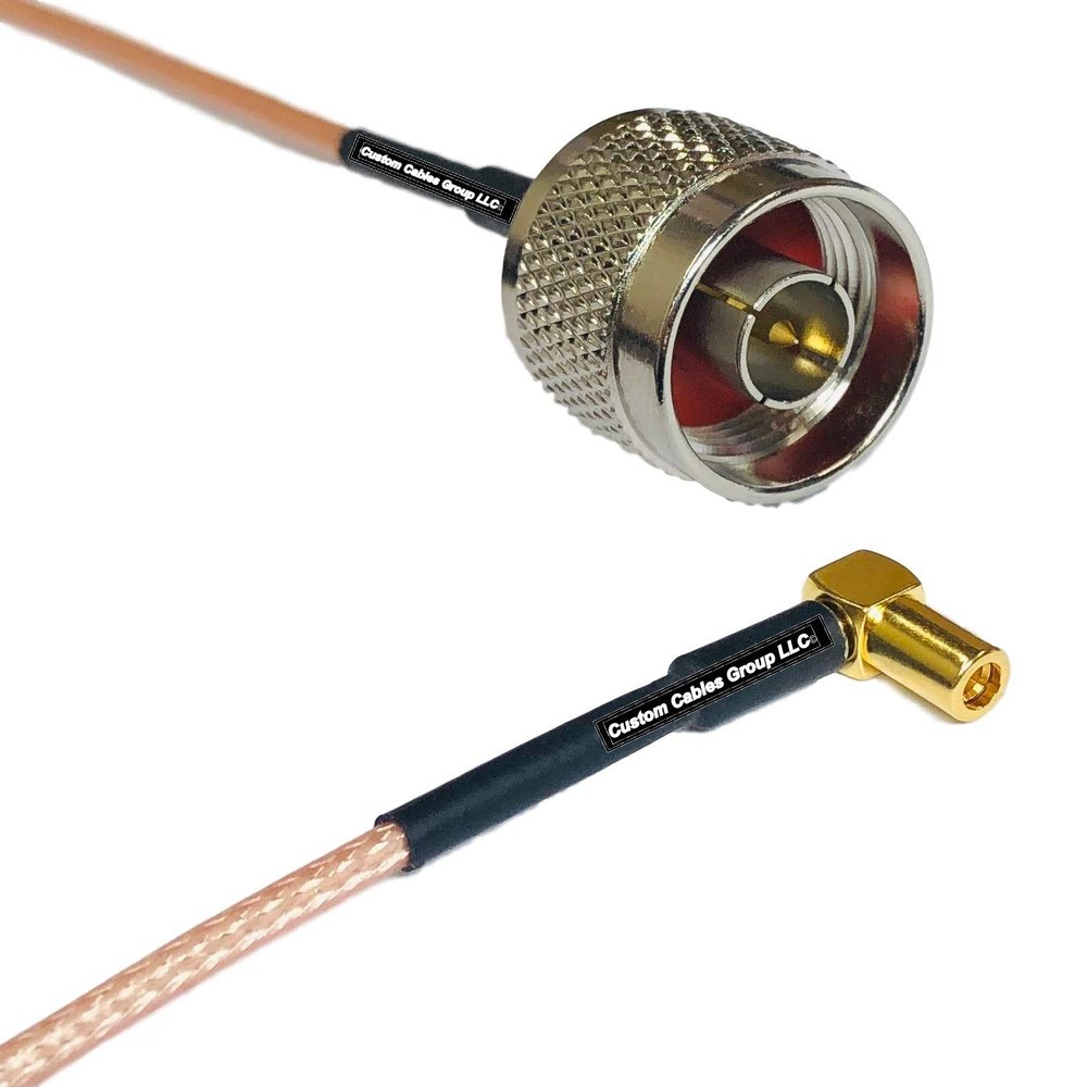 0.5 feet RG316 N Male to SSMB Angle Female RF Pigtail Coaxial Cable