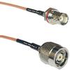 0.5 feet RG316 BNC Female SM Bulkhead to RP-TNC Male RF Pigtail Coaxial Cable view 1