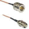 0.5 feet RG316 N Female to TNC Female RF Pigtail Coaxial Cable view 1