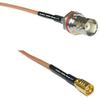 0.5 feet RG316 BNC Female SM Bulkhead to SMB Female RF Pigtail Coaxial Cable view 1