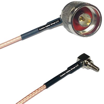 0.5 feet RG316 N Male Angle to CRC9 Male Angle RF Pigtail Coaxial Cable