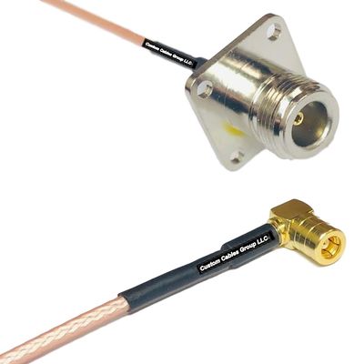 1 feet RG316 N Flange Female to SMB Female Angle RF Pigtail Coaxial Cable