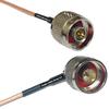 0.5 feet RG316 N Male to N Male Angle RF Pigtail Coaxial Cable view 1