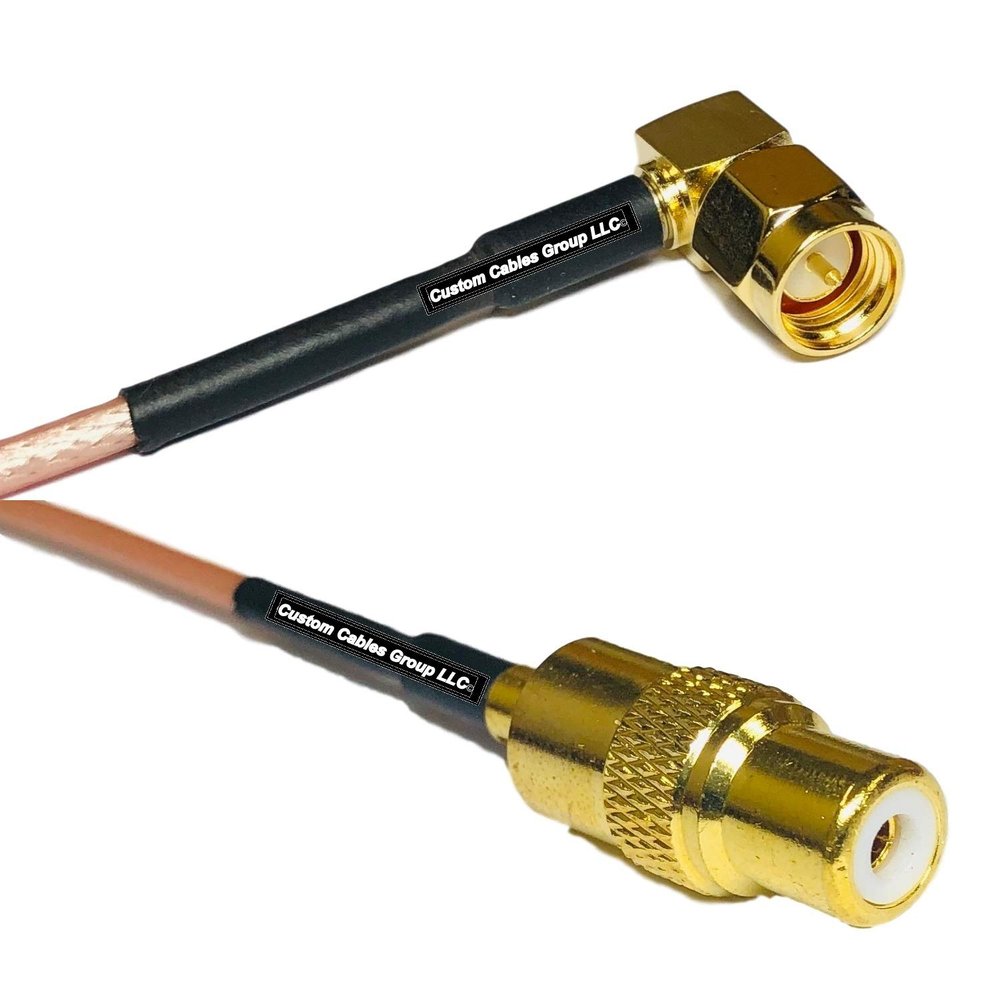 0.5 feet RG316 SMA Male Angle to RCA Female RF Pigtail Coaxial Cable