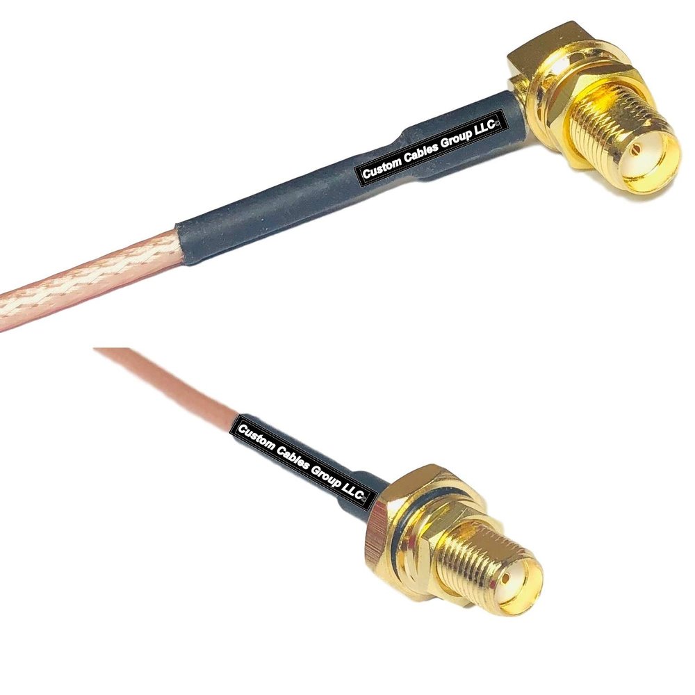 6 feet RG316 SMA Female Angle to SMA Female O-Ring RF Pigtail Coaxial Cable