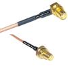 6 feet RG316 SMA Female Angle to SMA Female O-Ring RF Pigtail Coaxial Cable view 1