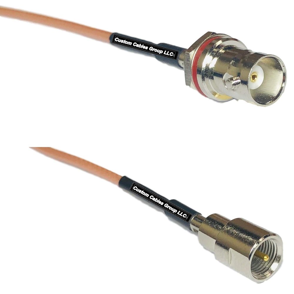 0.5 feet RG316 BNC Female SM Bulkhead to FME Male RF Pigtail Coaxial Cable