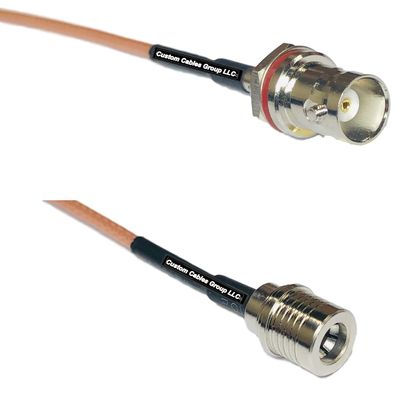 0.5 feet RG316 BNC Female SM Bulkhead to QMA Male RF Pigtail Coaxial Cable