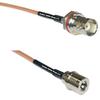 0.5 feet RG316 BNC Female SM Bulkhead to QMA Male RF Pigtail Coaxial Cable view 1