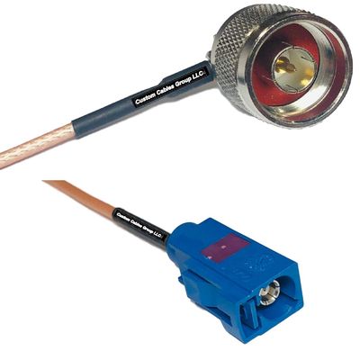 0.5 feet RG316 N Male Angle to Fakra C Female RF Pigtail Coaxial Cable