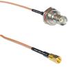 0.5 feet RG316 BNC Female Big Bulkhead to SMC Female RF Pigtail Coaxial Cable view 1