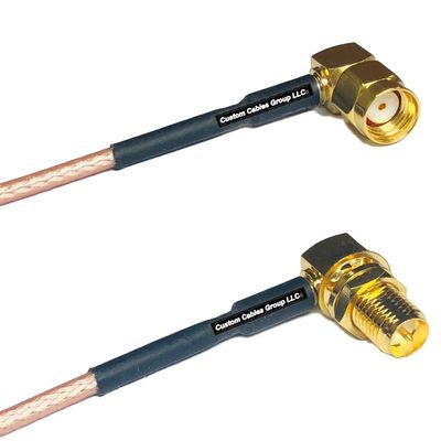 1 feet RG316 RP-SMA Male Angle to RP-SMA Female Angle RF Pigtail Coaxial Cable