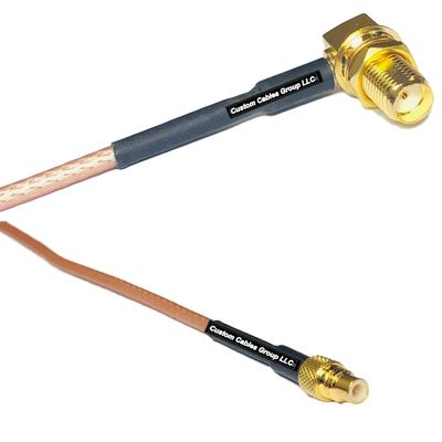 0.5 feet RG316 SMA Female Angle to SMC Male RF Pigtail Coaxial Cable