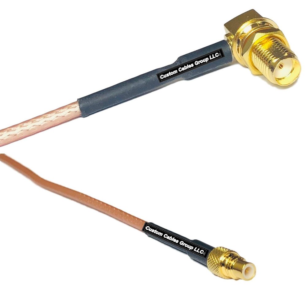 0.5 feet RG316 SMA Female Angle to SMC Male RF Pigtail Coaxial Cable