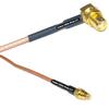 0.5 feet RG316 SMA Female Angle to SMC Male RF Pigtail Coaxial Cable view 1