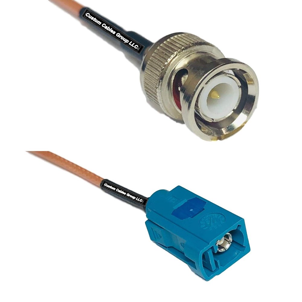0.5 feet RG316 BNC Male to Fakra Z Female RF Pigtail Coaxial Cable