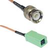 0.5 feet RG316 BNC Male to GT5-1S Green RF Pigtail Coaxial Cable view 1