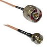 0.5 feet RG316 N Male to F Male RF Pigtail Coaxial Cable view 1