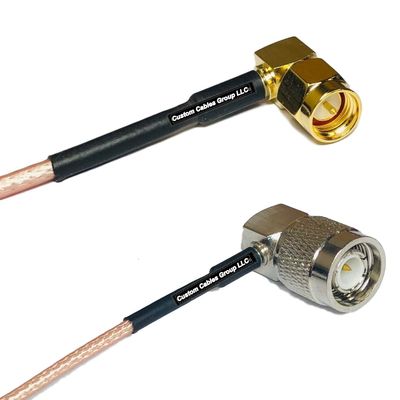 1 feet RG316 SMA Male Angle to TNC Male Angle RF Pigtail Coaxial Cable