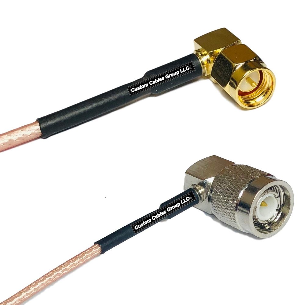 1 feet RG316 SMA Male Angle to TNC Male Angle RF Pigtail Coaxial Cable