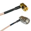 1 feet RG316 SMA Male Angle to TNC Male Angle RF Pigtail Coaxial Cable view 1
